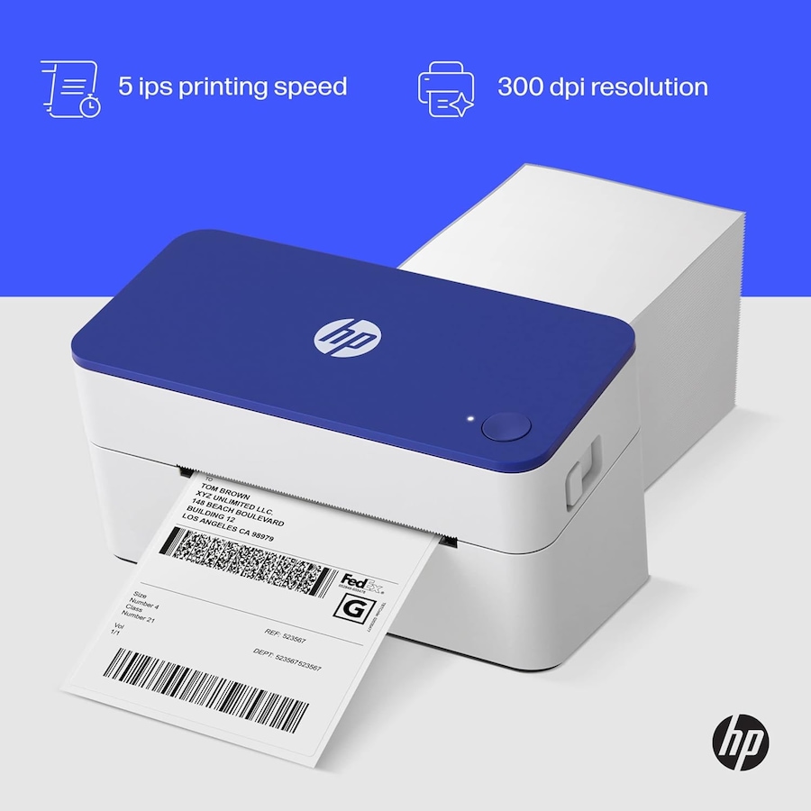 Image 829945_ALTMORE1.jpg, Product 829-945 / Price $274.99 - $314.99, HP Thermal Label Printer, 4x6 Compact, Easy-to-use, High-Speed Label Printer - 203 DPI from HP - Hewlett Packard on TSC.ca's Electronics department