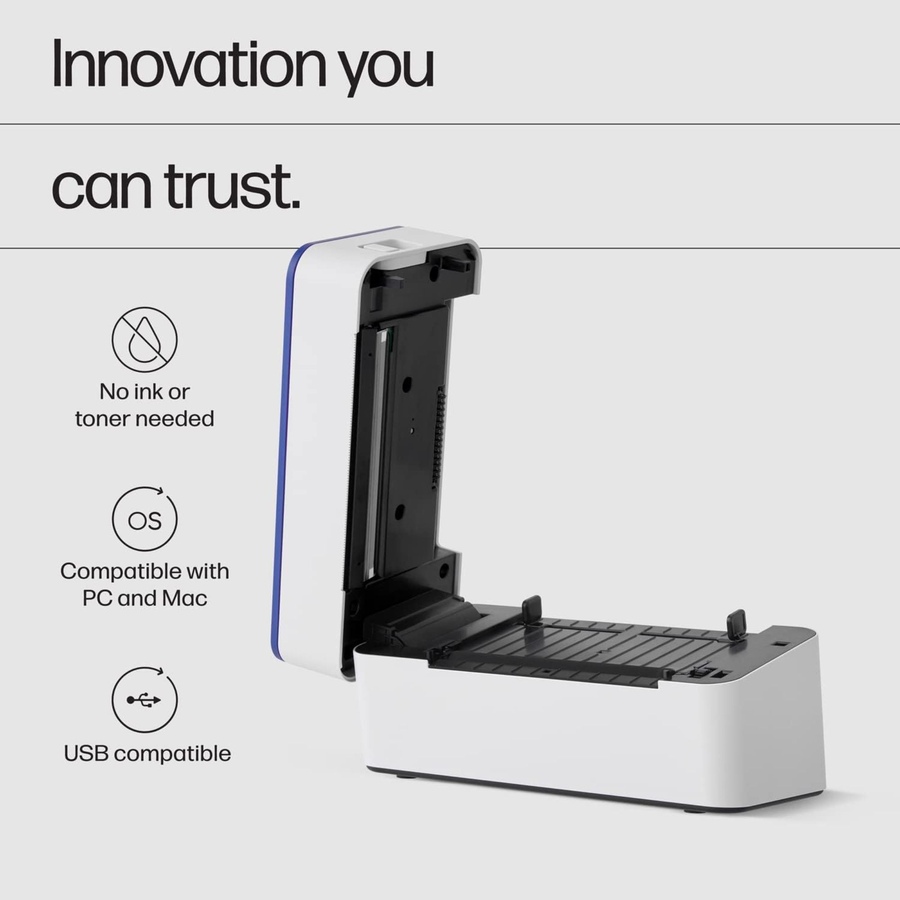 Image 829945_ALTMORE8.jpg, Product 829-945 / Price $274.99 - $314.99, HP Thermal Label Printer, 4x6 Compact, Easy-to-use, High-Speed Label Printer - 203 DPI from HP - Hewlett Packard on TSC.ca's Electronics department