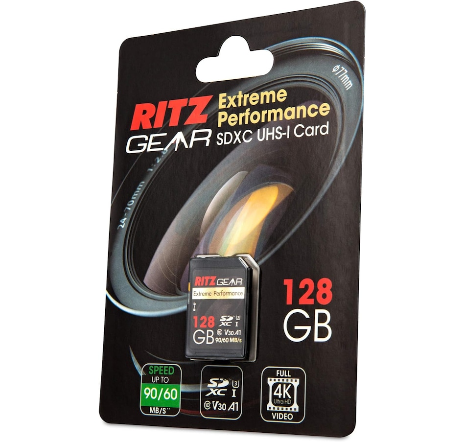 Image 829952_ALTMORE1.jpg, Product 829-952 / Price $29.99 - $34.99, Ritz Gear 128GB High-Speed SDXC UHS-I SD Card, C10, U3, V30, Full-HD & 4K Memory Card from Ritz Gear on TSC.ca's Electronics department