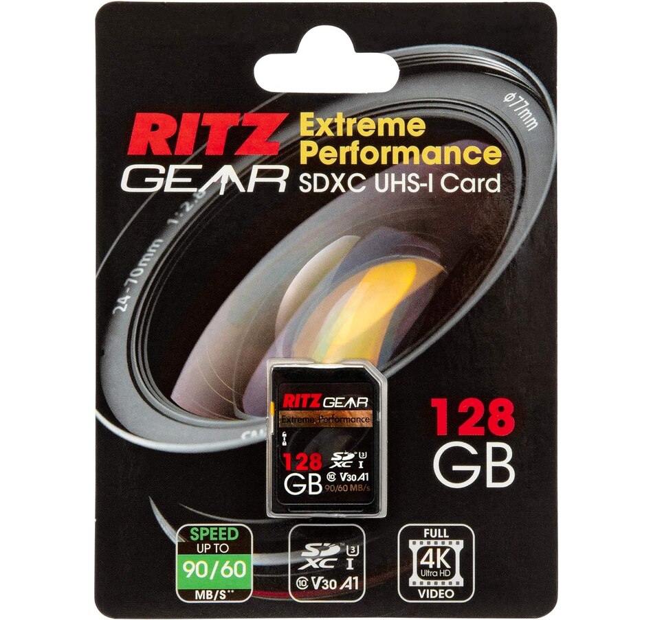 Image 829952_ALTMORE4.jpg, Product 829-952 / Price $29.99 - $34.99, Ritz Gear 128GB High-Speed SDXC UHS-I SD Card, C10, U3, V30, Full-HD & 4K Memory Card from Ritz Gear on TSC.ca's Electronics department