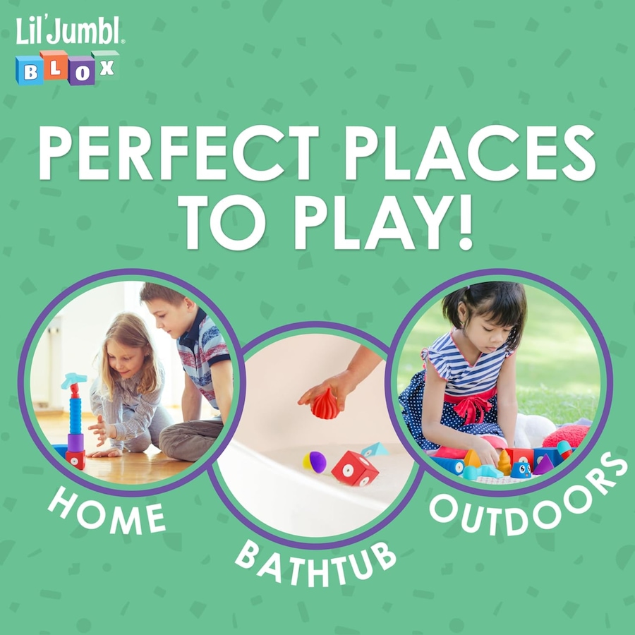 Image 829954_ALTMORE4.jpg, Product 829-954 / Price $59.99, Lil' Jumbl Blox 35-Piece Magnetic Building Blocks Play Set, Durable & Waterproof Toddler Toys 3-6 from Jumbl on TSC.ca's Home & Garden department