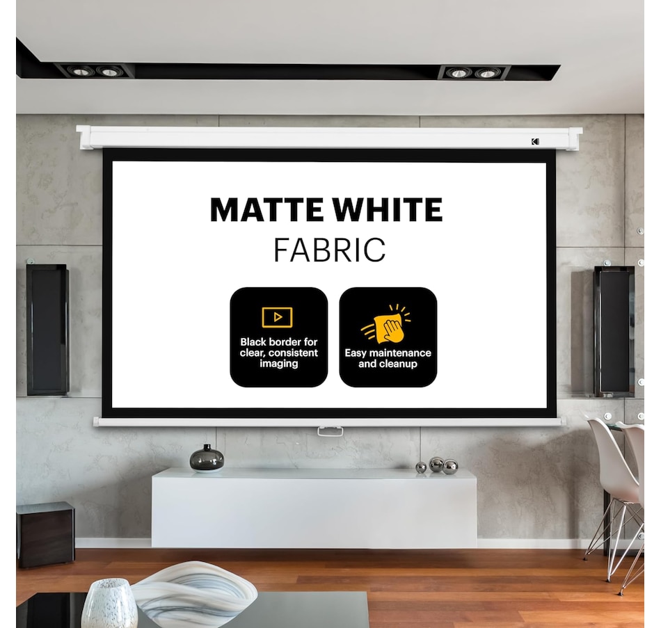 Image 829969_ALTMORE5.jpg, Product 829-969 / Price $224.99 - $234.99, Kodak 92" Manual Pull Down Projector Screen, Large 16:9 Retractable Projector Screen from Kodak on TSC.ca's Home & Garden department