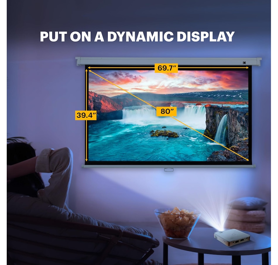 Image 829969_ALTMORE9.jpg, Product 829-969 / Price $224.99 - $234.99, Kodak 92" Manual Pull Down Projector Screen, Large 16:9 Retractable Projector Screen from Kodak on TSC.ca's Home & Garden department