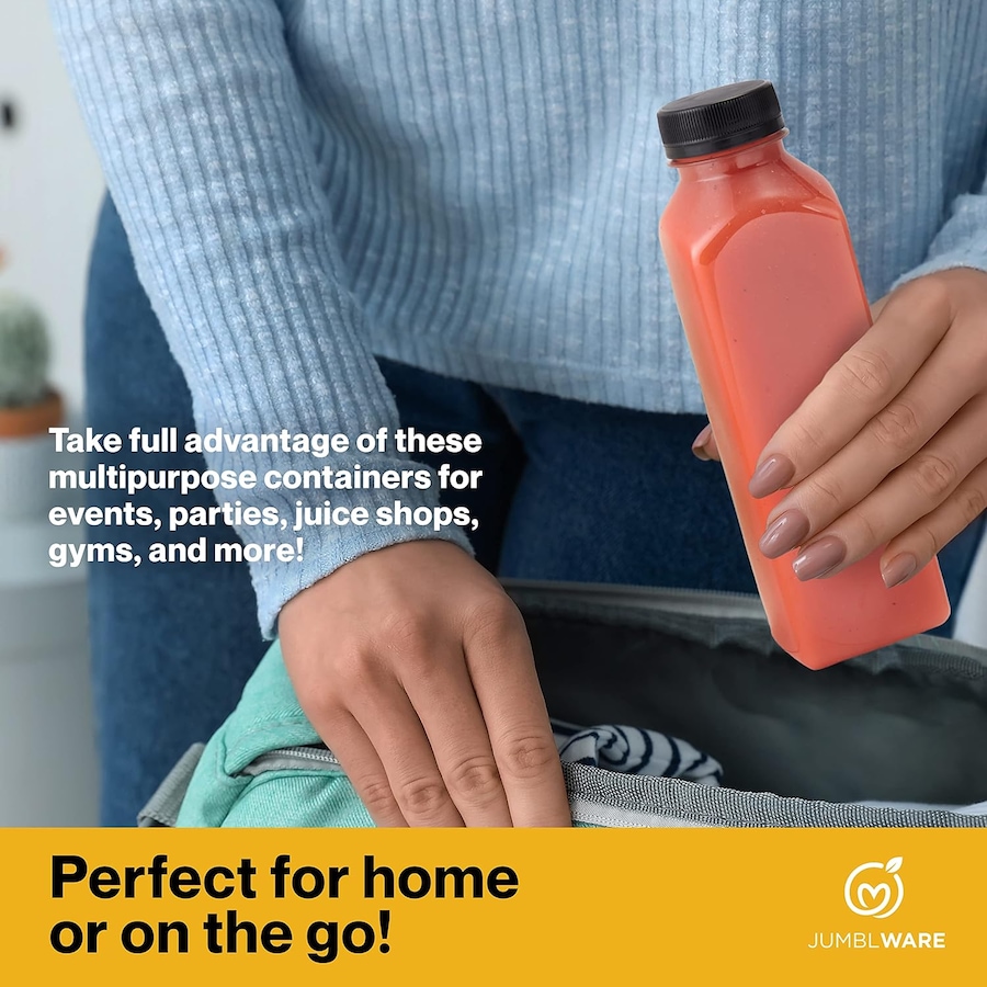 Image 829972_ALTMORE6.jpg, Product 829-972 / Price $53.91, JumblWare 16 fl oz. Clear Plastic Juice Bottles with Caps, Recyclable Juice Bottles, 20 Pcs from JumblWare on TSC.ca's Kitchen department