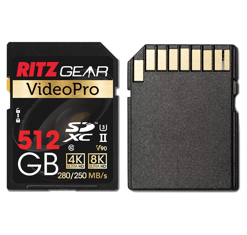 Image 829976_ALTMORE9.jpg, Product 829-976 / Price $89.99 - $149.99, Ritz Gear 128GB High-Speed SDXC UHS-II SD Card, C10, U3, V90, Full-HD & 8K, for DSLR Video Cameras from Ritz Gear on TSC.ca's Electronics department