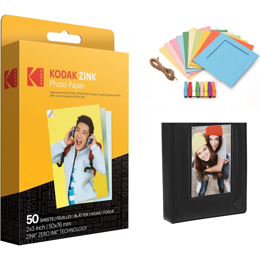 Image 830015_ST01.jpg, Product 830-015 / Price $69.99, Kodak Zink Photo Paper 2x3" (50 Pack), Frames and Photo Album Bundle from Kodak on TSC.ca's Toys & Hobbies department