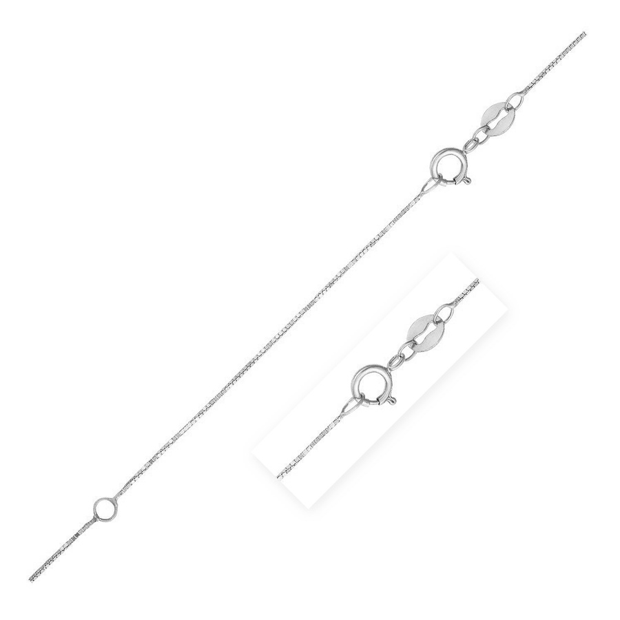 Image 833699_ST01.jpg, Product 833-699 / Price $1,182.68, Double Extendable Box Chain In 14K White Gold (0.51 Mm) from Avera Group on TSC.ca's Jewellery department