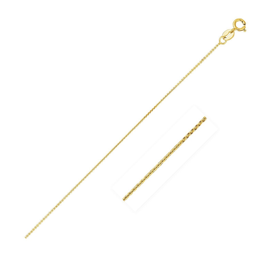 Image 833700_ST01.jpg, Product 833-700 / Price $752.74, 14K Yellow Gold Diamond Cut Cable Link Chain 0.8Mm from Avera Group on TSC.ca's Jewellery department