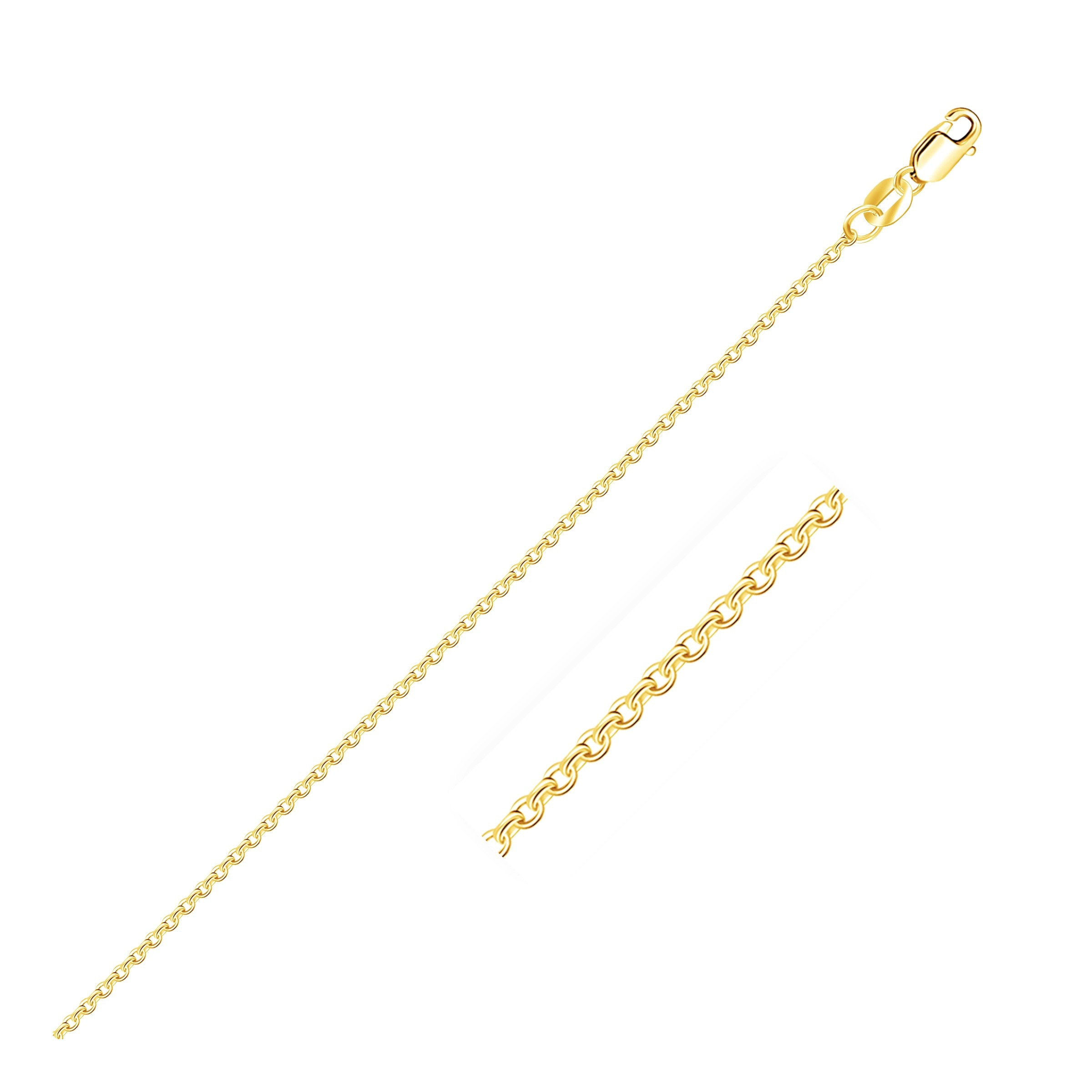 Jewellery - 18k Yellow Gold Cable Chain 1.1mm - Online Shopping