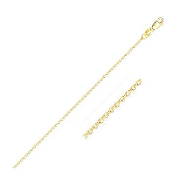 18k Yellow Gold Cable Chain 1.1mm