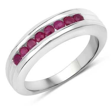 1.04 ct Genuine Ruby .925 Sterling Silver Ring