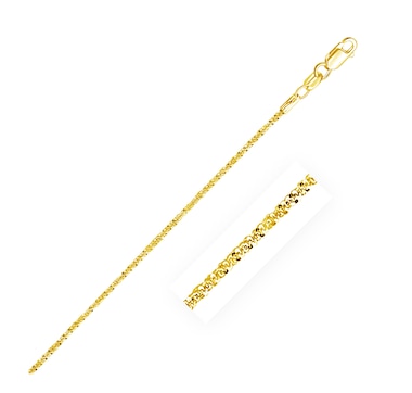 10k Yellow Gold Sparkle Chain 1.5mm