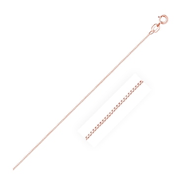 14k Rose Gold Classic Box Chain 0.6mm