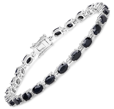 6.60 Carat Genuine Emerald .925 Sterling Silver Bracelet