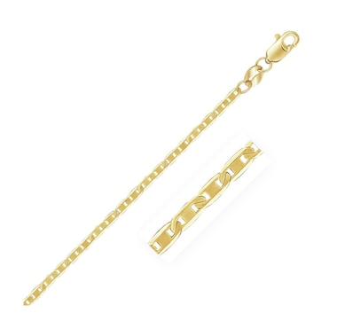14k Yellow Gold Mariner Link Chain 1.7mm