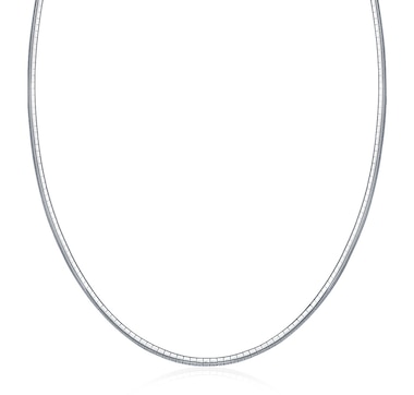 Sterling Silver Classic Omega Chain Necklace (3.0mm)