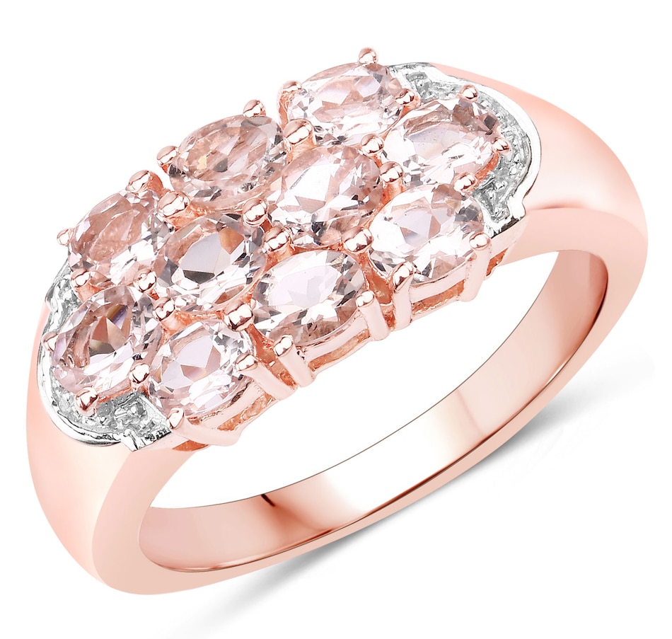 Carat Genuine Morganite Sterling Silver Ring