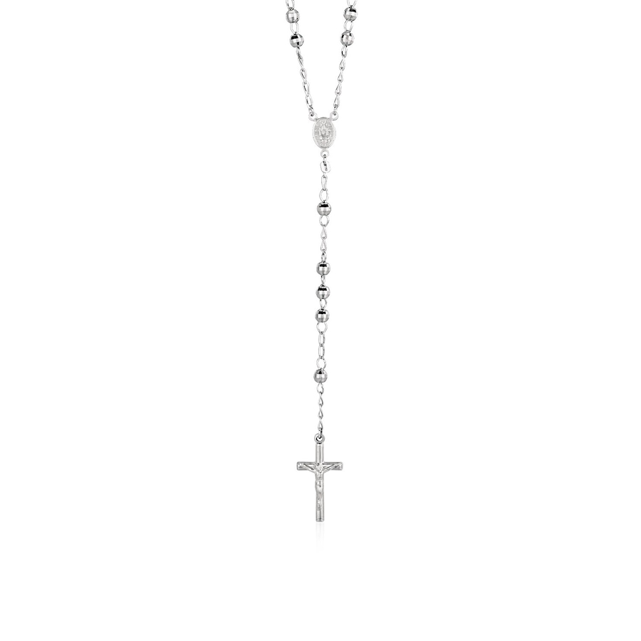 Image 846692_ST01.jpg, Product 846-692 / Price $973.81, Rosary Chain and Large Bead Necklace in Sterling Silver from Avera Group on TSC.ca's Jewellery department