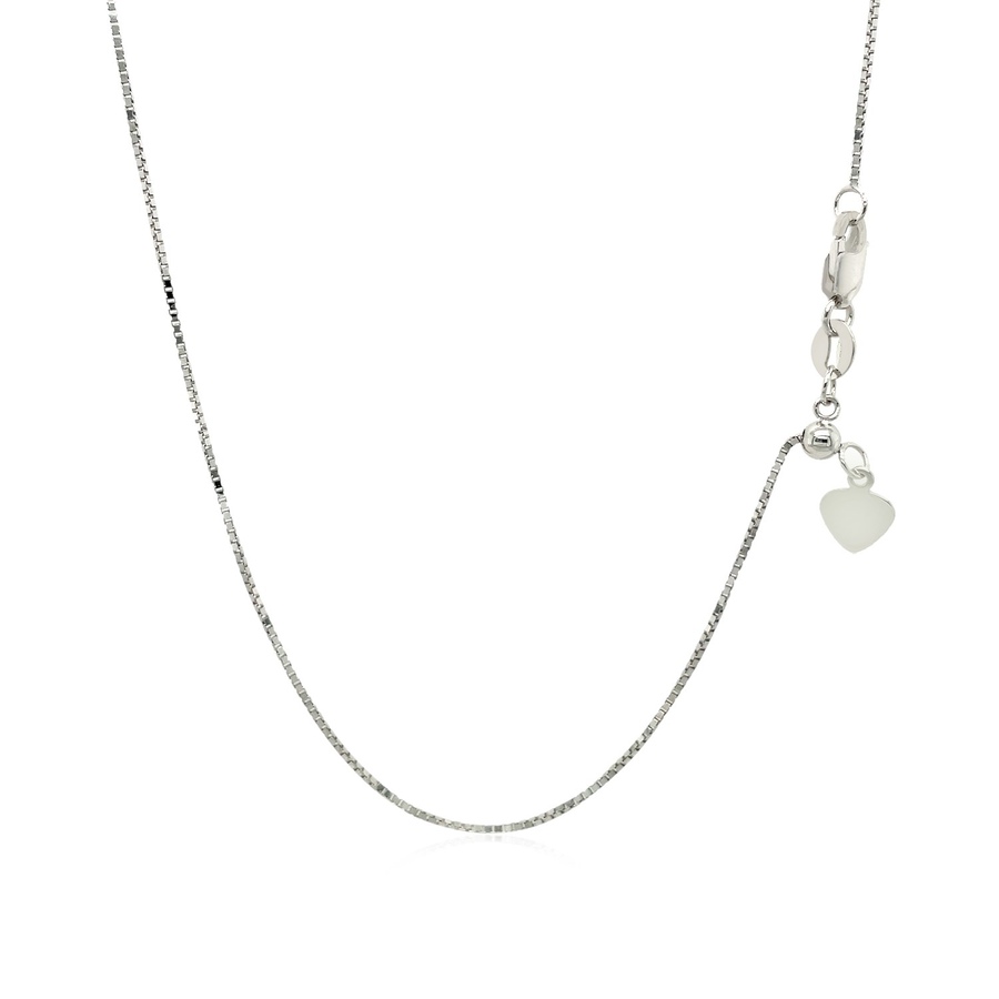 Image 846755_ALTMORE2.jpg, Product 846-755 / Price $1,604.55, 14K White Gold Adjustable Box Chain (0.70 Mm) from Avera Group on TSC.ca's Jewellery department