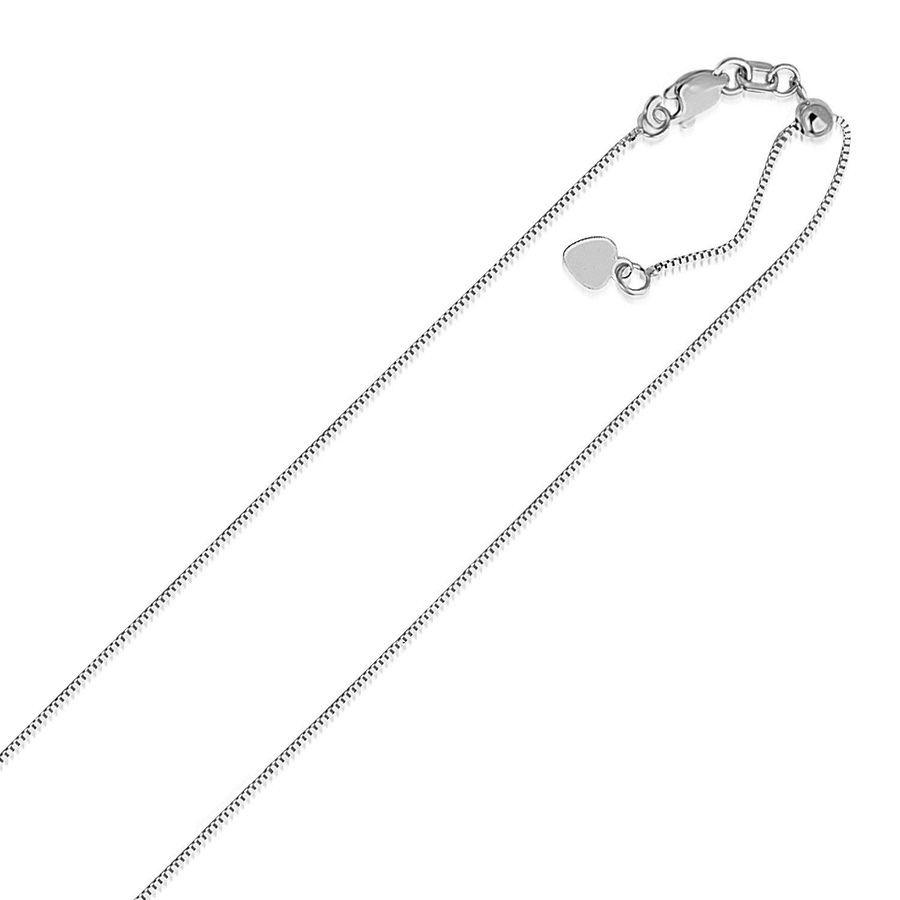 Image 846755_ST01.jpg, Product 846-755 / Price $1,604.55, 14K White Gold Adjustable Box Chain (0.70 Mm) from Avera Group on TSC.ca's Jewellery department