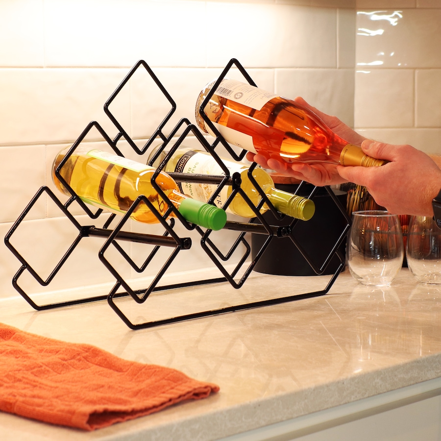 Image 848182_ALTMORE11.jpg, Product 848-182 / Price $73.15, Steel 6-Bottle Triangular Tabletop Wine Rack from Sunnydaze Décor on TSC.ca's Home & Garden department