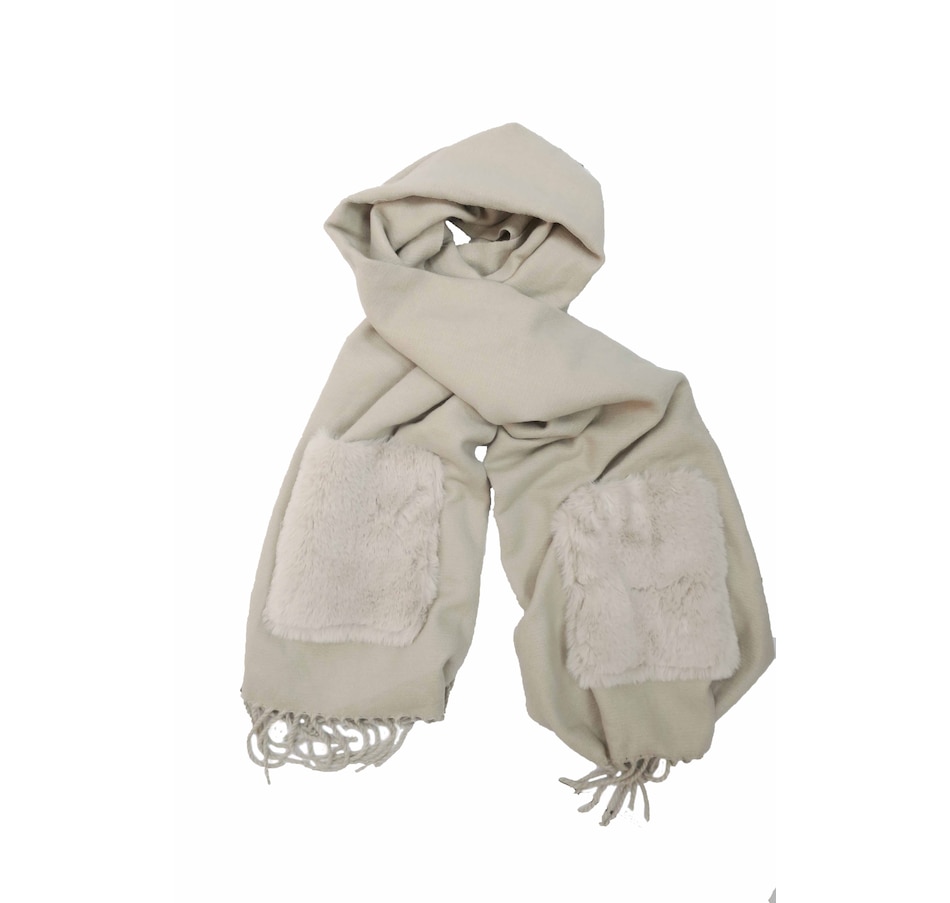 Image 854513_ST01.jpg, Product 854-513 / Price $40.00, NICCI LADIES SCARF WITH FAUX FUR POCKETS from NICCI on TSC.ca's Fashion department