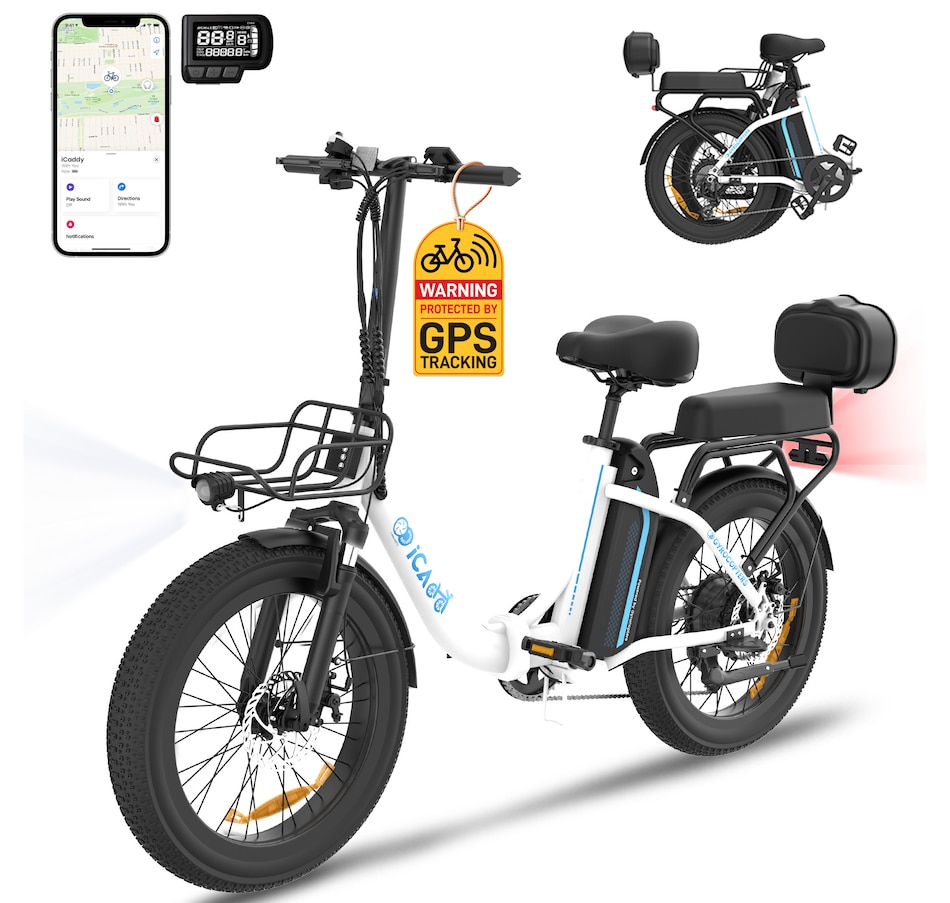 Image 857017.jpg, Product 857-017 / Price $999.99, Gyrocopters iCaddy Foldable Electric Bike | UL 2849 | 650W Peak Brushless DC Motor | 15.6AH Battery | Up to 125 km PAS Range from IMGadgets on TSC.ca's Health & Fitness department