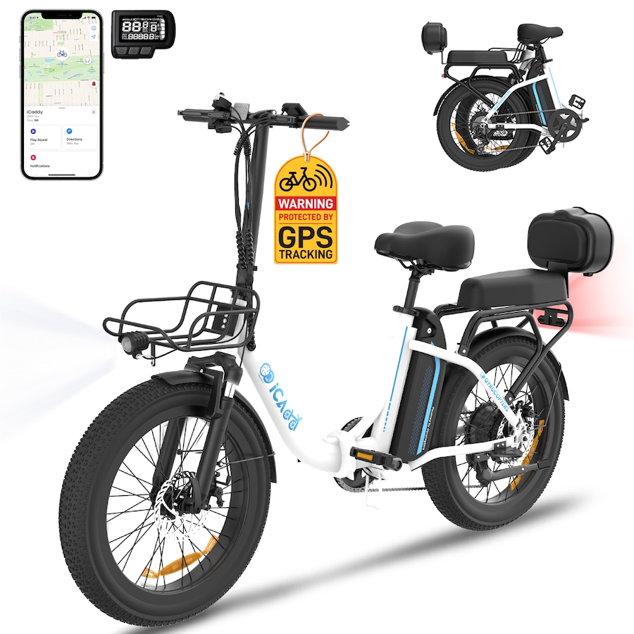 Image 857017.jpg, Product 857-017 / Price $999.99, Gyrocopters iCaddy Foldable Electric Bike | UL 2849 | 650W Peak Brushless DC Motor | 15.6AH Battery | Up to 125 km PAS Range from IMGadgets on TSC.ca's Health & Fitness department