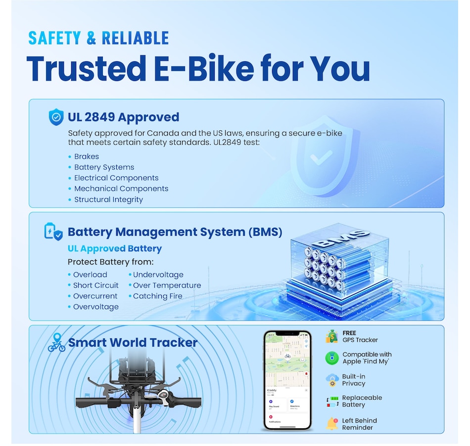 Image 857017_ALTMORE9.jpg, Product 857-017 / Price $999.99, Gyrocopters iCaddy Foldable Electric Bike | UL 2849 | 650W Peak Brushless DC Motor | 15.6AH Battery | Up to 125 km PAS Range from IMGadgets on TSC.ca's Health & Fitness department