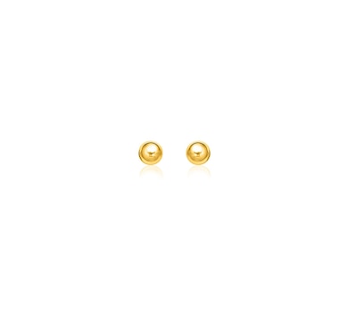 10k Yellow Gold Ball Style Stud Earrings (4.0 mm)