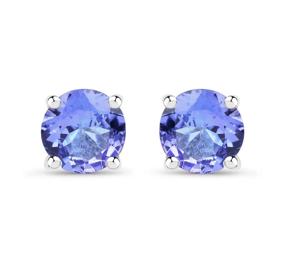 0.94 ct. Genuine Tanzanite .925 Sterling Silver Earrings