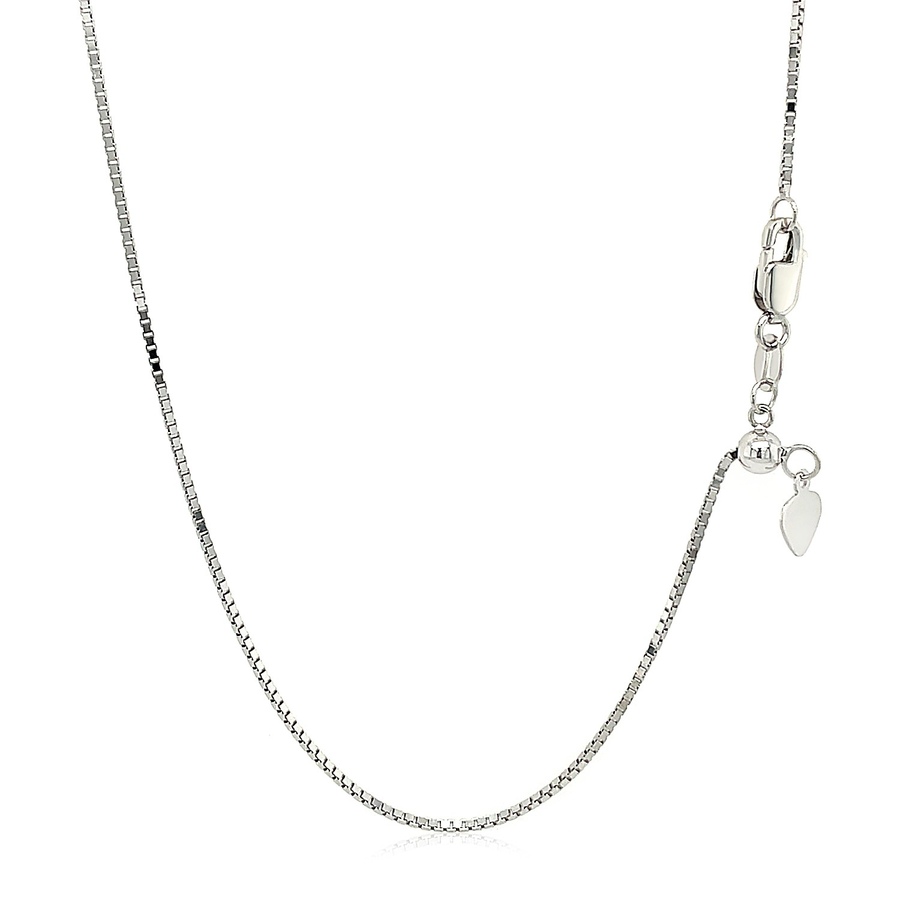 Image 869436_ALTMORE2.jpg, Product 869-436 / Price $1,637.36, 10K White Gold Adjustable Box Chain (0.85 Mm) from Avera Group on TSC.ca's Jewellery department