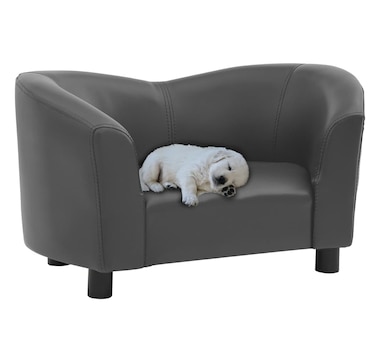 Dog sofa Gray 67x41x39 cm Faux leather