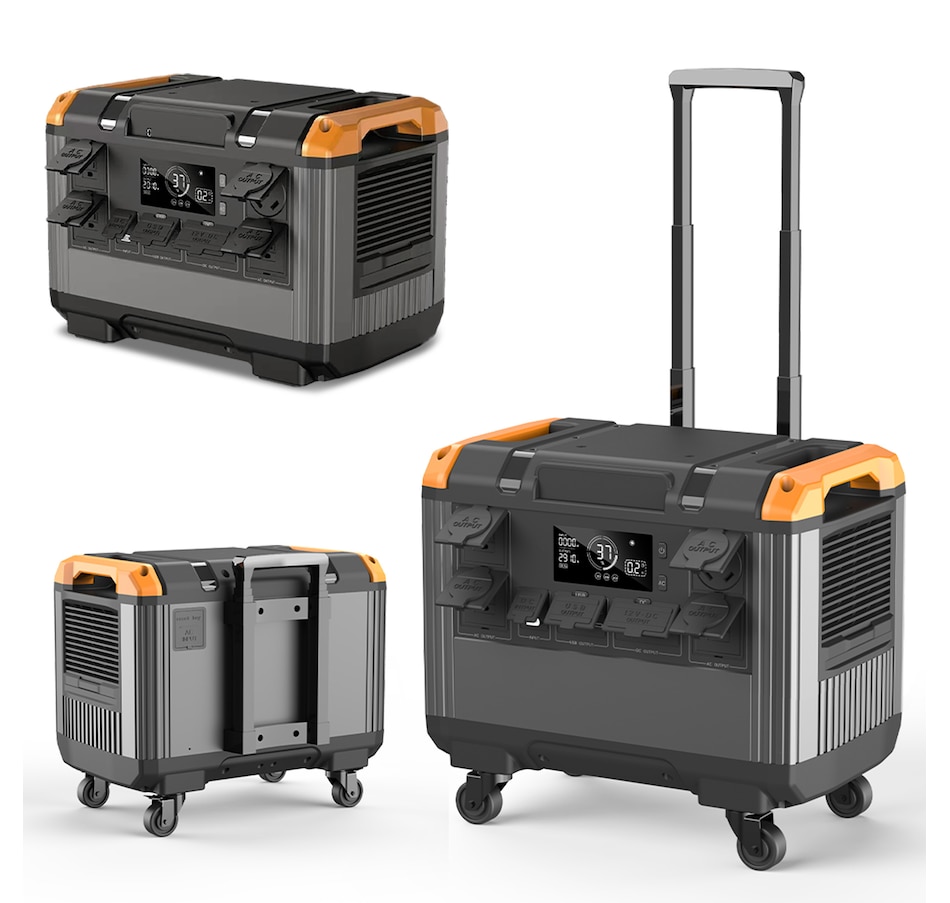 Image 869779.jpg, Product 869-779 / Price $2,999.99, IMGadgets 2688Wh Portable Power Station with LiFePO4 Battery, 3000W (peak) AC output, 3 x 135W DC outputs, 4 x 18W USB outputS, 2 x 100W Type-C output, 2.5h fast recharging, outdoor Generator for Camping, Off-grid, Power Outage from IMGadgets on TSC.ca's Electronics department