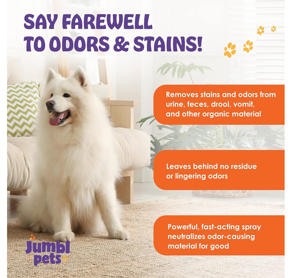 Image 870680_ALTMORE1.jpg, Product 870-680 / Price $17.99, JumblPets 32oz Pet Stain & Odor Eliminator - Unscented Enzyme Cleaner Spray for Urine & Feces from Jumbl on TSC.ca's Home & Garden department
