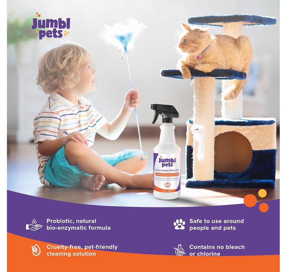 Image 870680_ALTMORE3.jpg, Product 870-680 / Price $17.99, JumblPets 32oz Pet Stain & Odor Eliminator - Unscented Enzyme Cleaner Spray for Urine & Feces from Jumbl on TSC.ca's Home & Garden department
