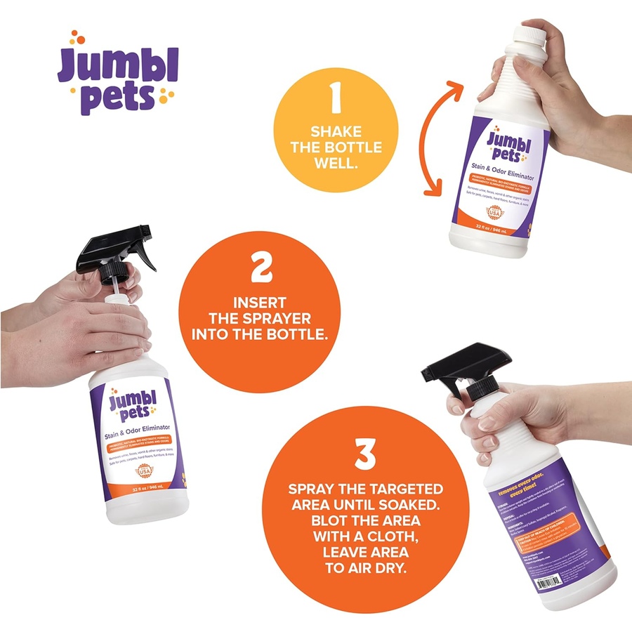 Image 870680_ALTMORE4.jpg, Product 870-680 / Price $17.99, JumblPets 32oz Pet Stain & Odor Eliminator - Unscented Enzyme Cleaner Spray for Urine & Feces from Jumbl on TSC.ca's Home & Garden department