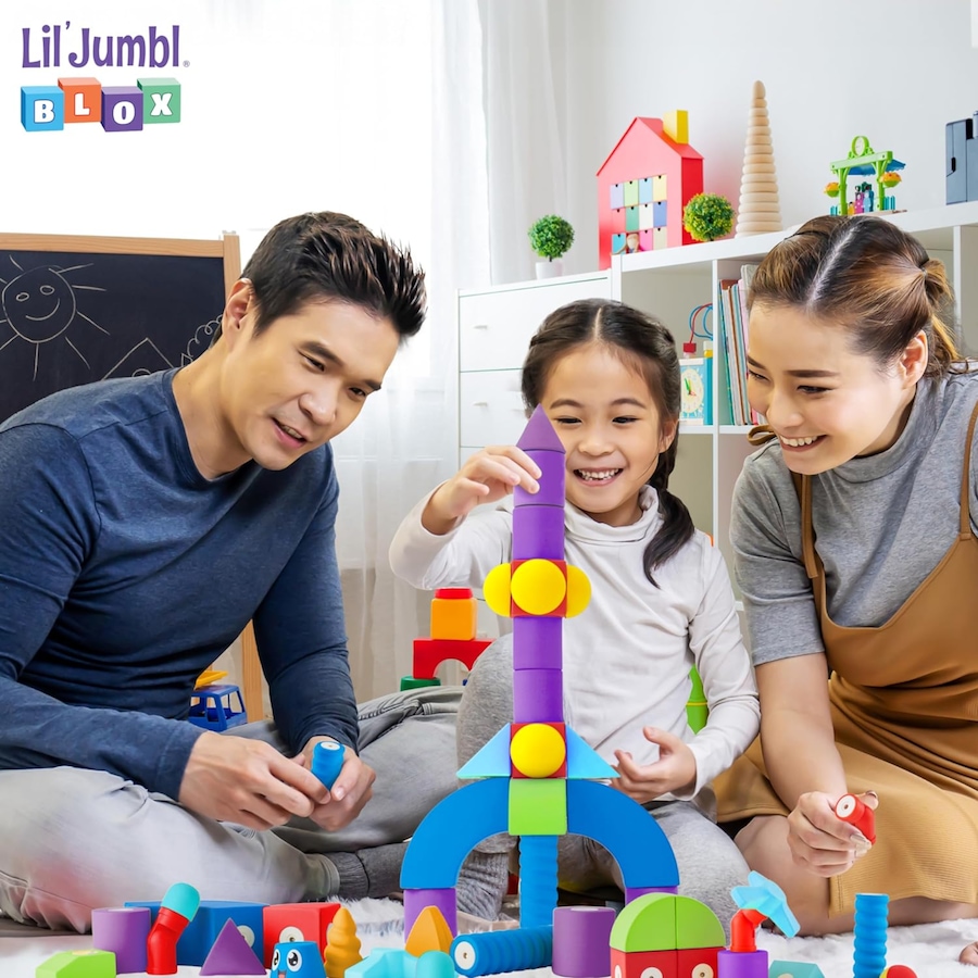 Image 870681_ALTMORE5.jpg, Product 870-681 / Price $129.99, Lil' Jumbl Blox 100-Piece Magnetic Building Blocks Play Set, Durable & Waterproof Toddler Toys 3-6 from Jumbl on TSC.ca's Home & Garden department