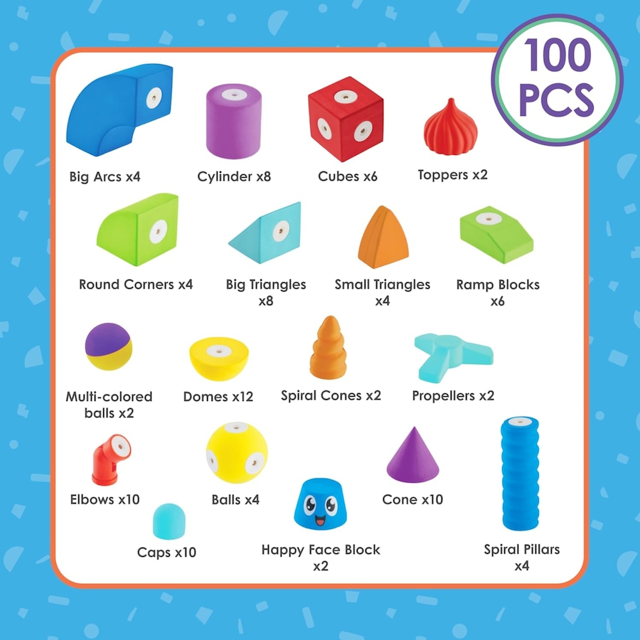 Image 870681_ALTMORE6.jpg, Product 870-681 / Price $129.99, Lil' Jumbl Blox 100-Piece Magnetic Building Blocks Play Set, Durable & Waterproof Toddler Toys 3-6 from Jumbl on TSC.ca's Home & Garden department