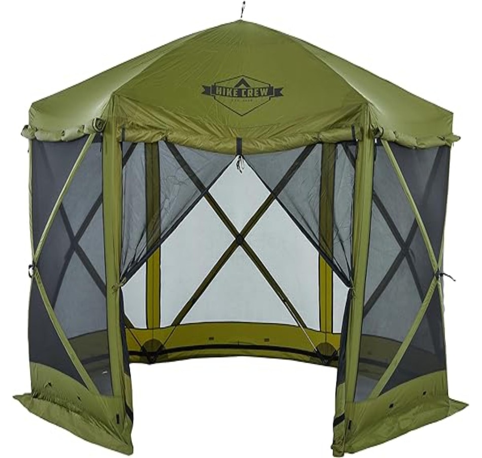 Image 870689_ST01.jpg, Product 870-689 / Price $529.99, Hike Crew 12’ x 12’ Pop Up Gazebo Tent, 6-Sided Outdoor Camping Canopy with Zippered Wind Panels from Hike Crew on TSC.ca's Health & Fitness department