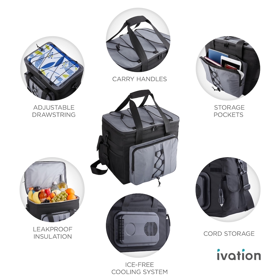 Image 870692_ALTMORE5.jpg, Product 870-692 / Price $108.55, Ivation Electric Cooler Bag, 18 L Portable Thermoelectric 12 Volt Cooler with Shoulder Strap from Ivation on TSC.ca's Kitchen department