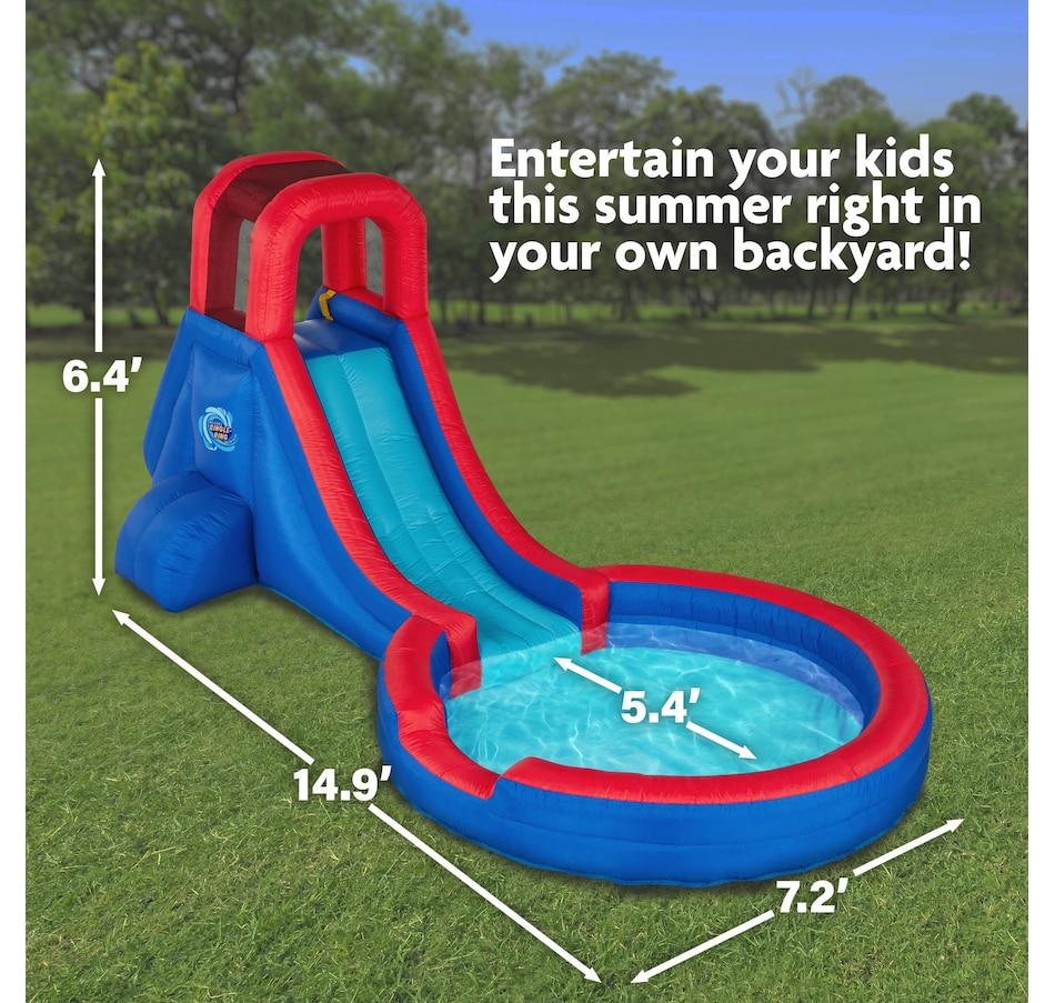 Image 870693_ALTMORE7.jpg, Product 870-693 / Price $279.00 - $669.00, Sunny & Fun Single Ring Inflatable Water Slide Park with Climbing Wall & Deep Pool - Purple from Sunny & Fun on TSC.ca's Home & Garden department