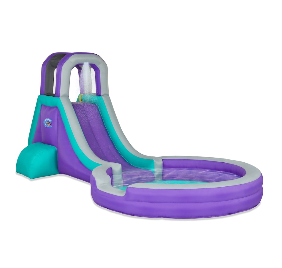 Image 870693_ST01.jpg, Product 870-693 / Price $279.00 - $669.00, Sunny & Fun Single Ring Inflatable Water Slide Park with Climbing Wall & Deep Pool - Purple from Sunny & Fun on TSC.ca's Home & Garden department