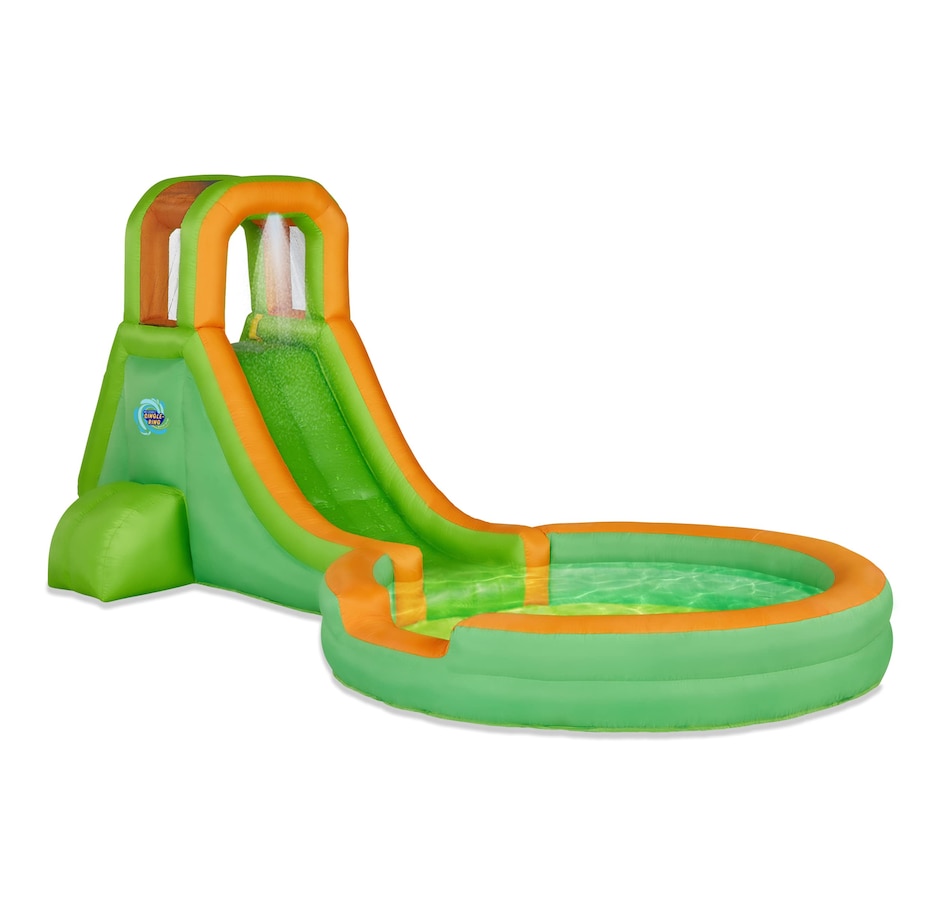 Image 870693_ST03.jpg, Product 870-693 / Price $279.00 - $669.00, Sunny & Fun Single Ring Inflatable Water Slide Park with Climbing Wall & Deep Pool - Purple from Sunny & Fun on TSC.ca's Home & Garden department