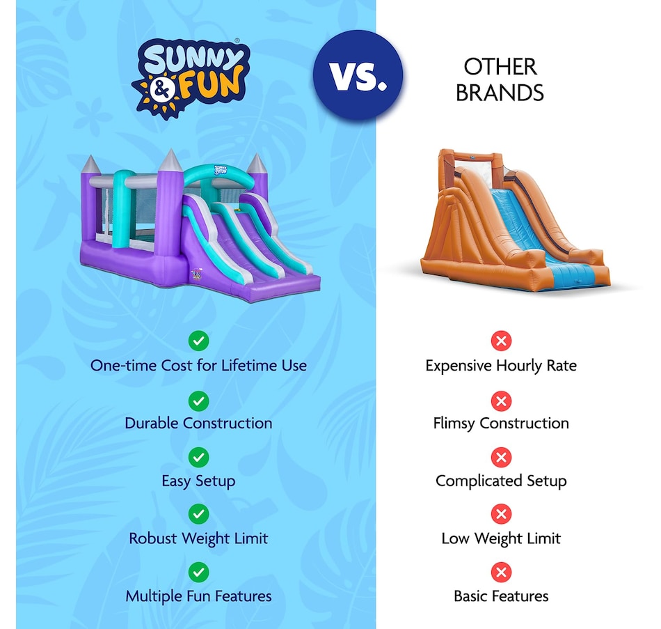 Image 870695_ALTMORE21.jpg, Product 870-695 / Price $699.99, Sunny & Fun Inflatable Bounce House with Climbing Wall, Dual Slides, Air Pump & Case - Red/Blue from Sunny & Fun on TSC.ca's Home & Garden department