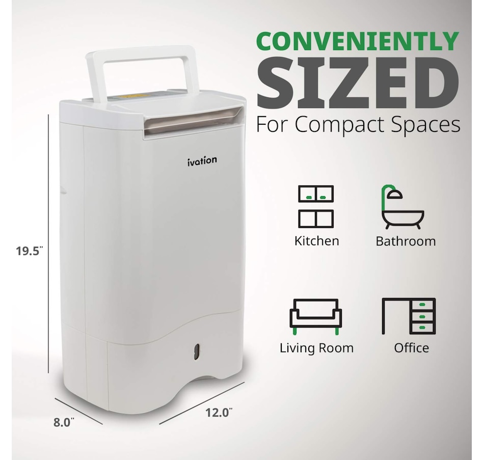 Image 870696_ALTMORE4.jpg, Product 870-696 / Price $499.99, Ivation 19 Pint Small-Area Desiccant Dehumidifier with Drain Hose for Spaces Up to 410 Sq Ft from Ivation on TSC.ca's department