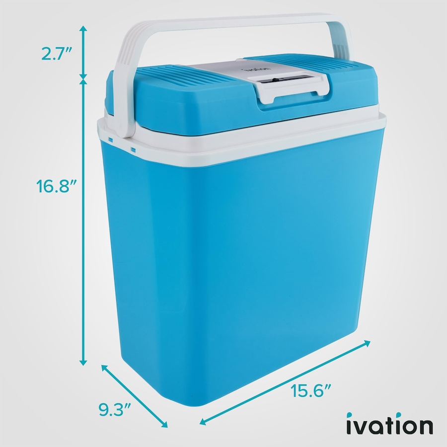 Image 870703_ALTMORE4.jpg, Product 870-703 / Price $99.99 - $149.99, Ivation Electric Cooler & Warmer, 24L Portable Thermoelectric 12 Volt Cooler with Handle - Aqua Blue from Ivation on TSC.ca's Kitchen department