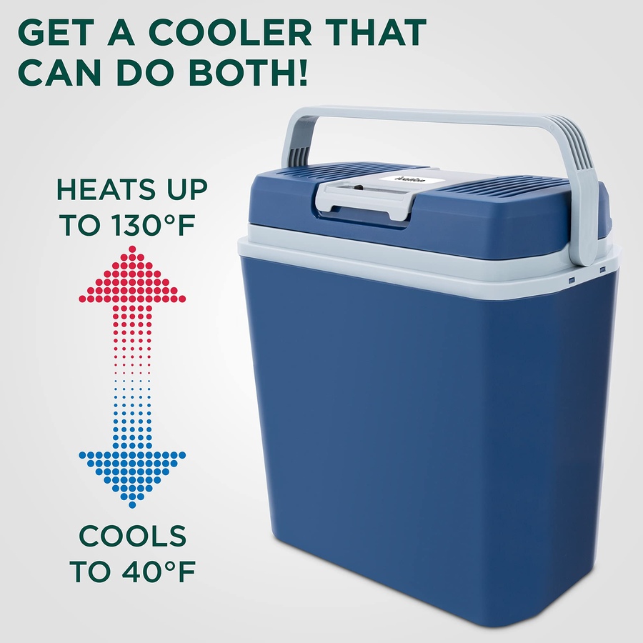Image 870703_ALTMORE7.jpg, Product 870-703 / Price $99.99 - $149.99, Ivation Electric Cooler & Warmer, 24L Portable Thermoelectric 12 Volt Cooler with Handle - Aqua Blue from Ivation on TSC.ca's Kitchen department