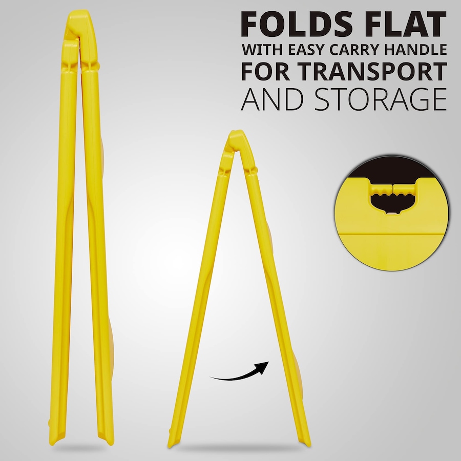 Image 870705_ALTMORE2.jpg, Product 870-705 / Price $159.99 - $199.99, Jumbl A Frame Sandwich Board – 22 x 28” Display Sidewalk Sign with PVC Sign Protector (Yellow) from Jumbl on TSC.ca's Electronics department