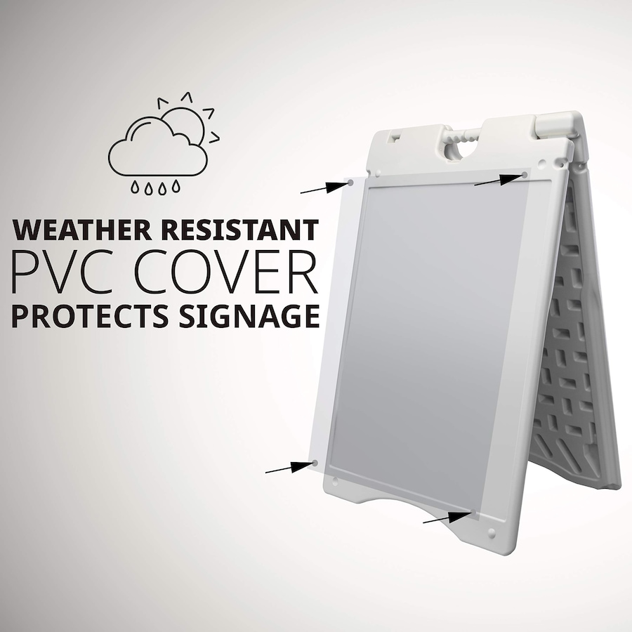 Image 870705_ALTMORE7.jpg, Product 870-705 / Price $159.99 - $199.99, Jumbl A Frame Sandwich Board – 22 x 28” Display Sidewalk Sign with PVC Sign Protector (Yellow) from Jumbl on TSC.ca's Electronics department